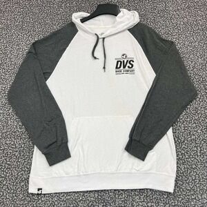 DVS‎ Shoe Company Hoodie Men Extra Large White Pullover Long Sleeve Pocket XL